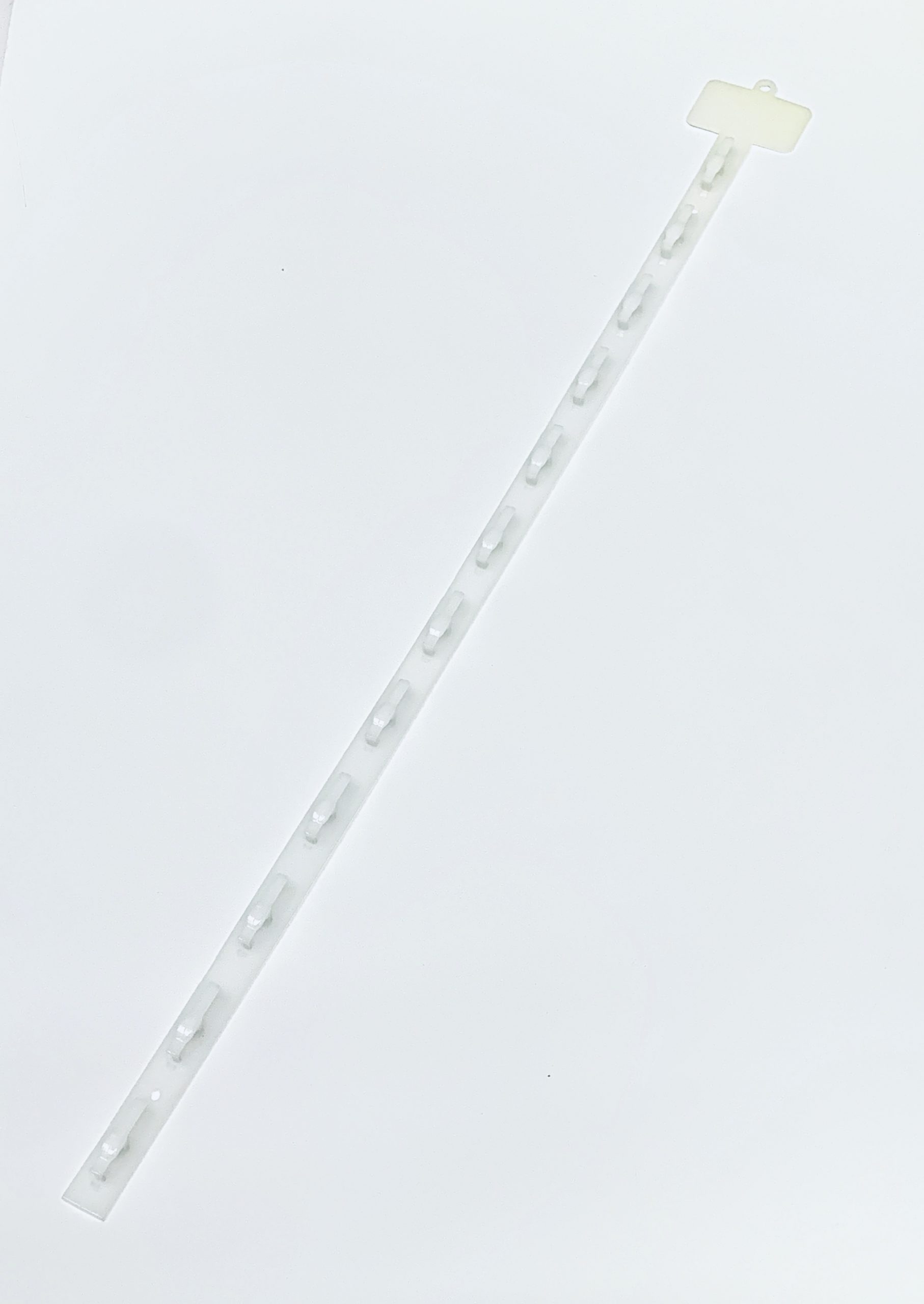 Clip Hanging Strip (White) - 690mm x 12 hooks | Botak Sign Pte Ltd
