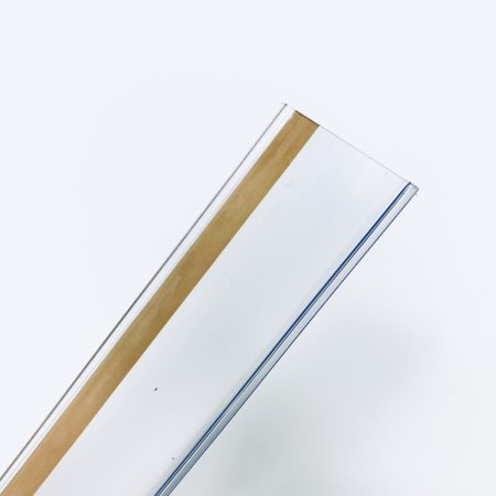 UPVC Channel with Double Sided Tape (Price Tag) - 39mm x 1220mm Clear